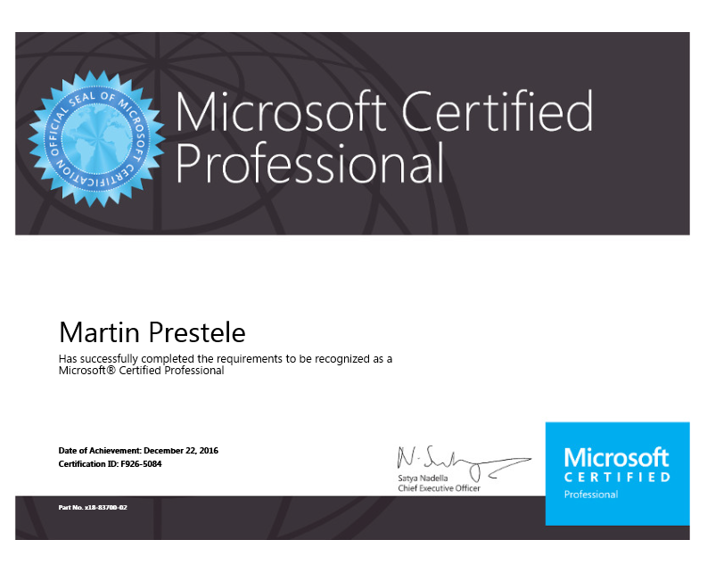 Microsoft Zertifizierung